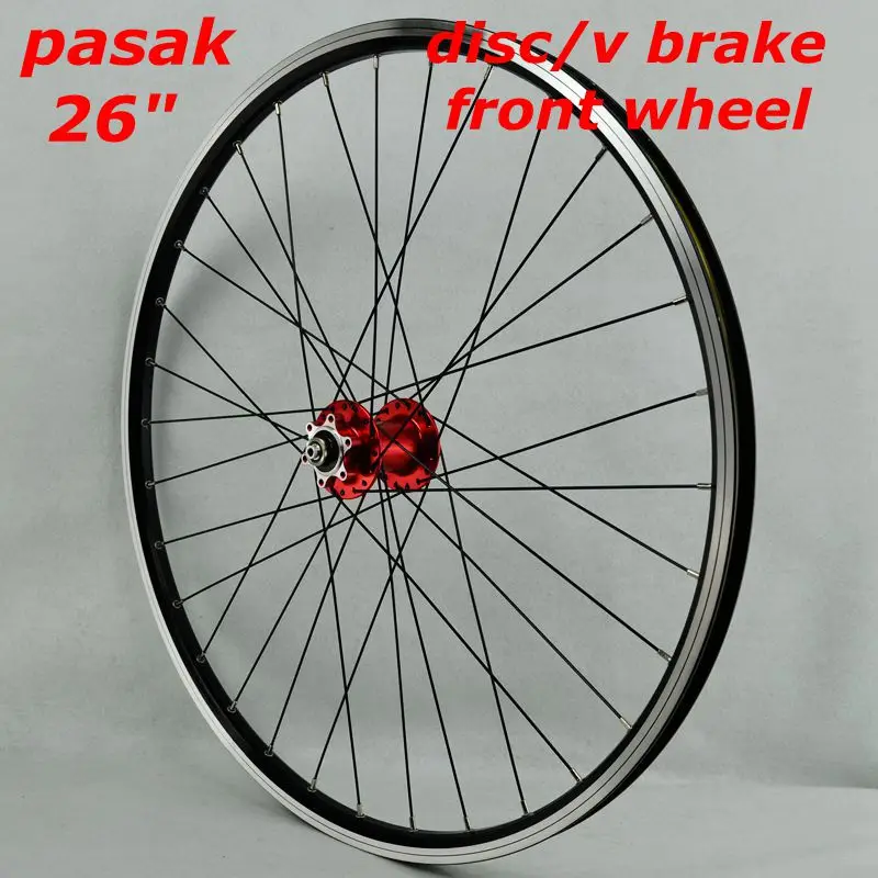 26inch27529discVbrakealloymountainbikefrontwheel6hole
