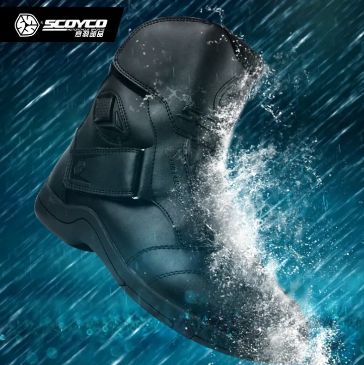 

Scoyco Scoyco Motorcycle Cycling Shoes Waterproof Rain Boot Riding Boots Shatter-resistant Anti-slip Boots Men's Four Seasons 11