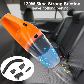 

LEEPEE Wet and Dry Dual Use Powerful Car Cleaning with LED Light Car Handheld Vacuum Cleaner Protable Vacuum Cleaning 120W 12V