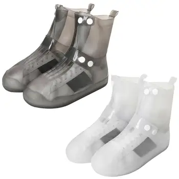 

Silicone Waterproof Solid Color Thickened Shoes Covers Outdoor Cycling Travel Anti-slip Rainproof Wear-Resistant Overshoes