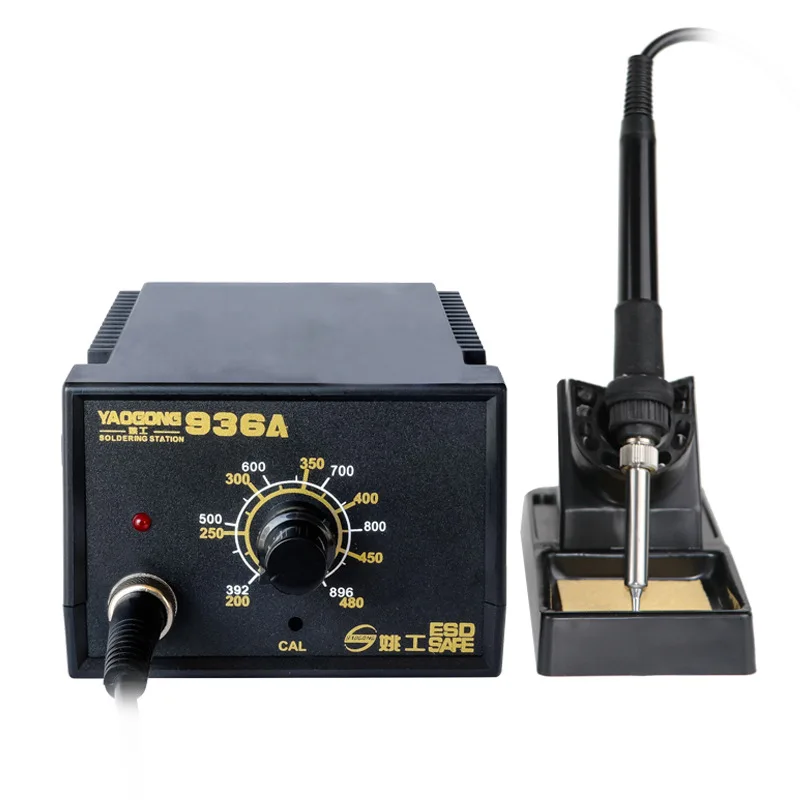 

Soldering Station Thermostat Iron Temperature up to 480 degrees High Power Mobile Phone Repair Anti-static Yaogong 936A