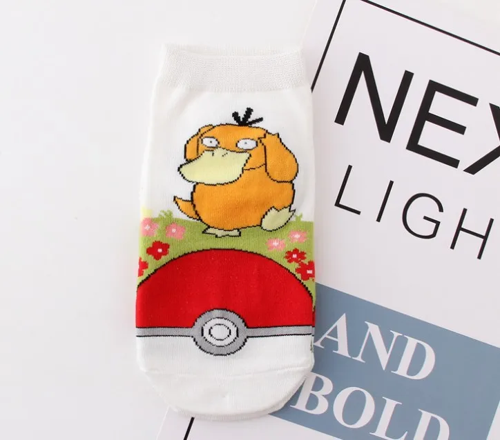 Носки по щиколотку для женщин и девочек, Harajuku Pikacha, новинка, уличная одежда, корейский стиль, осенние женские Носки с рисунком покемона, Kawaii, с низким вырезом