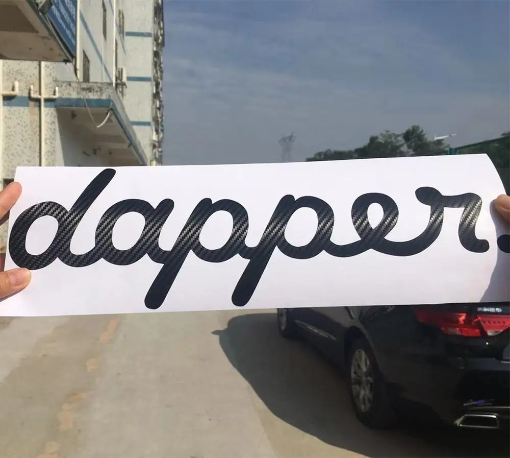 HungMieh 40*13 см виниловые наклейки на машину углеродное волокно 3D для Dapper баннер