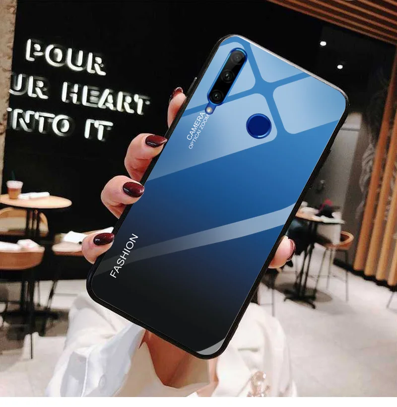 Чехол для телефона Honor 10i, чехол Honor 10i, HRY-LX1T, градиентное закаленное стекло, защитная задняя крышка для huawei Honor 10i Honor10i