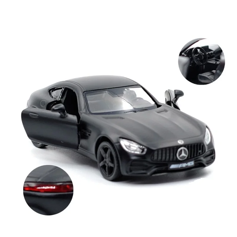 Точная имитация эксклюзивный Diecasts& Toy Vehicles: RMZ city автомобильный Стайлинг AMG GTS Supercar 1:36 литая под давлением модель оттяните назад Автомобили