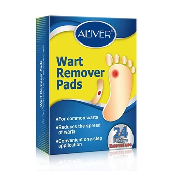 

ALIVER 24 Count (Pack of 1) Pads Wart Removal Pads, Common and Plantar Warts Treatment Relief Pain Pads