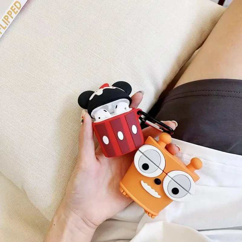 

Cute Cartoon Figure Pattern Protective Case Silicone Cover for Airpods 1/2 Kit 3XUE