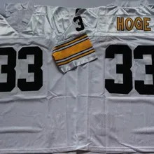 Мужская футболка с вышитым логотипом Merril Hoge 33 black high school FOOTBALL