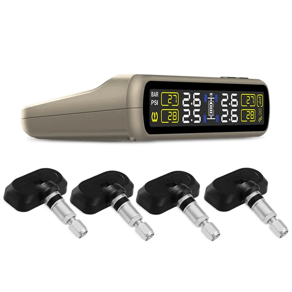 HiMISS T881 TPMS датчик давления в шинах Система мониторинга Универсальный беспроводной в режиме реального времени отображает 4 шин давление TPMS(встроенный