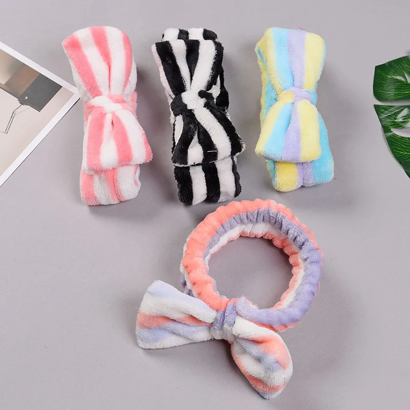 Женские эластичные повязки для волос с бантиком милые аксессуары скрученные