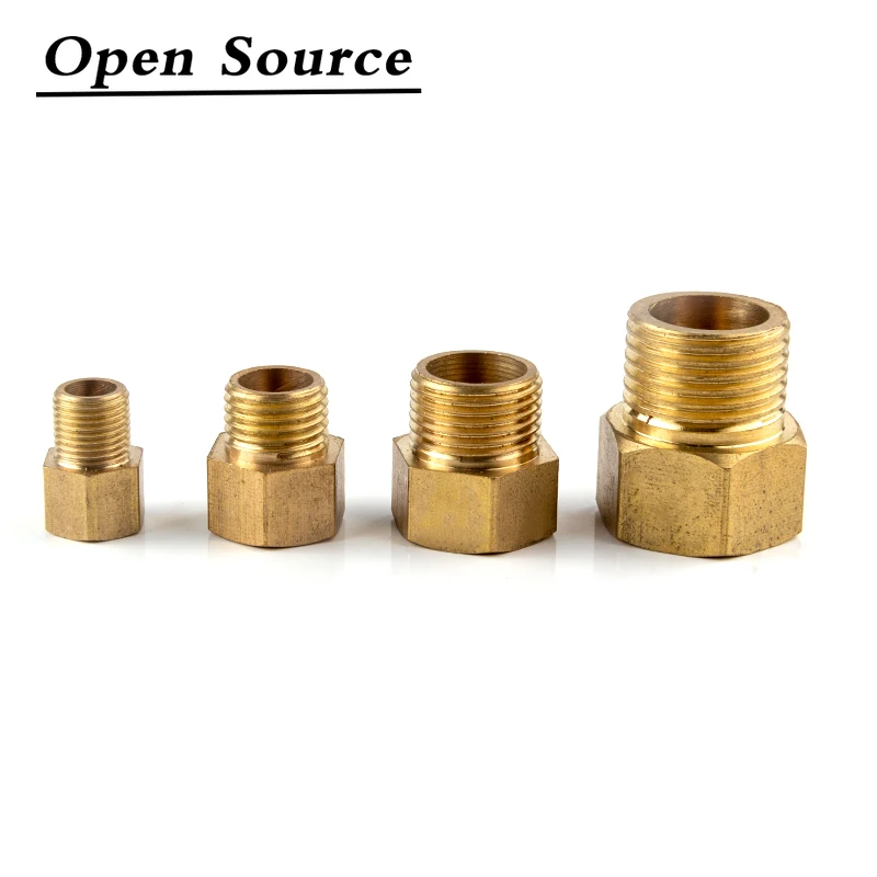Copper M/F 1/8"1/4" 3/8" 1/2" 3/4" BSP Male To Female Threaded Brass Coupler Adapter Brass Pipe Fitting 1Pcs