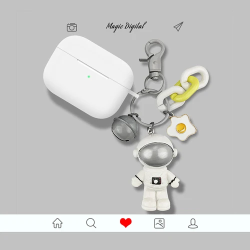 Роскошный милый мультяшный подвесной Декор силиконовые чехлы для Apple Airpods 1 2 Аксессуары Bluetooth беспроводная коробка для наушников Защитная крышка - Цвет: For AirPods Pro