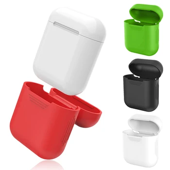 

Soft Silicone Protective Cover Cases For Apple AirPods Earphone Shockproof Anti-Drop Earphone Box Cover Case For Apple AirPods