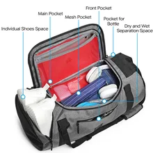 Мужская спортивная сумка Mulifucntional для тренировок, дорожная сумка для фитнеса, путешествий, спорта на открытом воздухе, сумка на плечо для плавания, Женская сухая влажная Gymtas Yoga