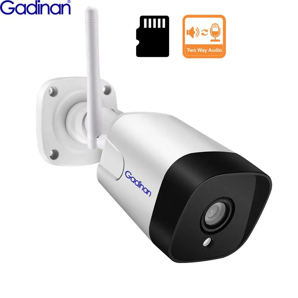 Gadinan 1080P 720P Wifi уличная IP камера водонепроницаемая 2MP Беспроводная двухсторонняя аудио запись на карту tf P2P металлическая камера безопасности