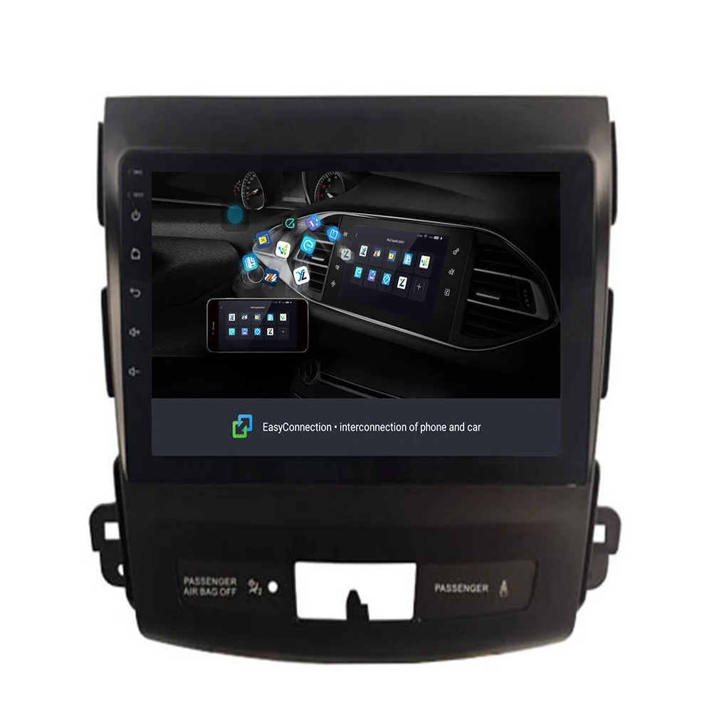 " 2.5D автомобильный DVD мультимедийный плеер для Mitsubishi Outlander XL 2005- 2din Android 9,0 радио магнитофон навигация gps