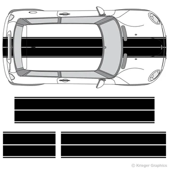 

For 1Set Mini Cooper Clubman Countryman Paceman Coupe Dual Rally Vinyl Racing Stripes Car styling