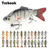 TREHOOK Sinking Wobblers Fishing Lures 10cm 17.5g 6 Multi Jointed Swimbait Hard Artificial Bait Pike/Bass Fishing Lure Crankbait ► Photo 1/6