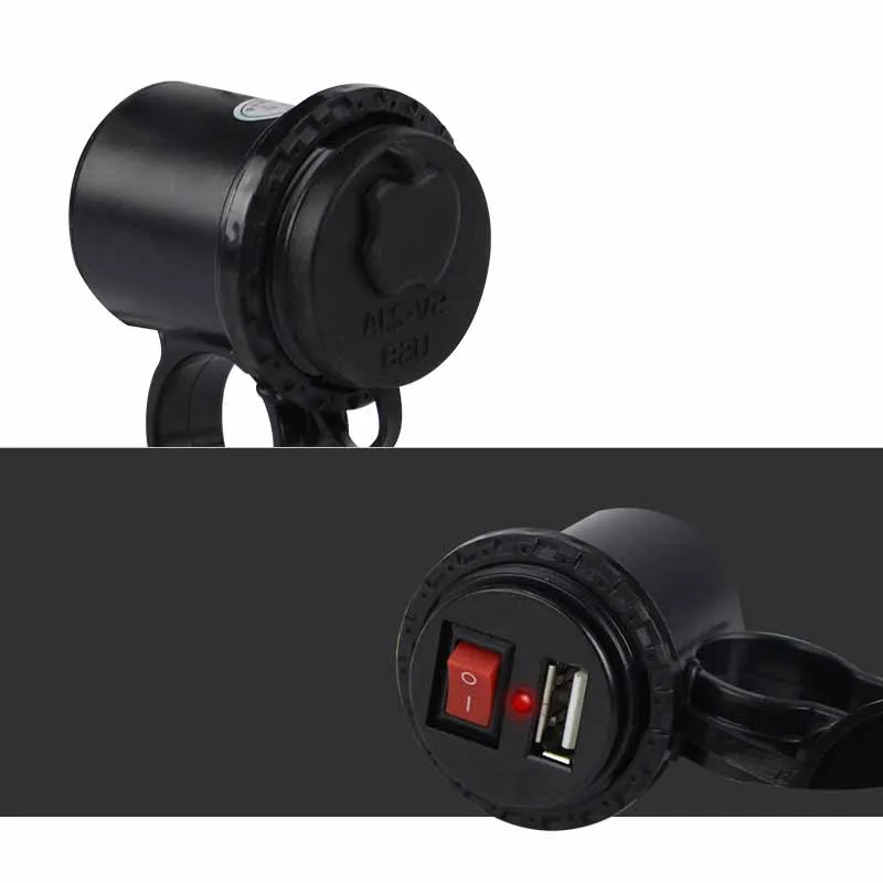 12 V/24 V USB мотоцикл Водонепроницаемый переключатель гнездо мотоцикла Мото телефона Зарядное устройство прикуриватель адаптер