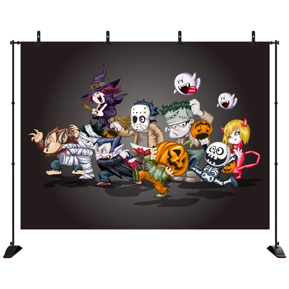 

Halloween photography background Cartoon anime character backdrop professional photocall studio prop