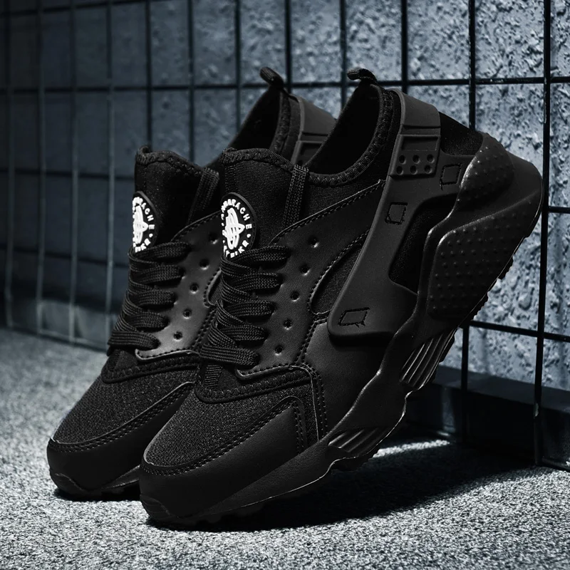 Zapatillas de deporte transpirables para hombre, zapatos informales cómodos sin cordones, para correr, color negro, 2021