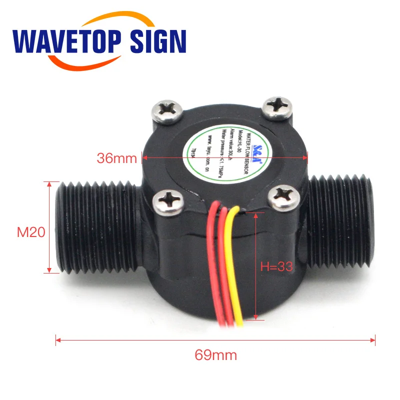 WaveTopSign S & реле протока воды Сенсор HL 30 крепление для камеры охладитель CO2 Лазерная