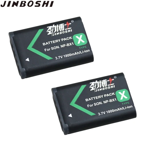 2X B NPBX1 NP BX1 акумуляторная батарея NP-BX1 NPBX1 Батарея пакеты для sony комплектующие фотоаппарата sony DSC RX1 RX100 AS100V M3 M2 HX300 HX400 HX50 HX60 GWP88 AS15 WX350 - Цвет: 2X B