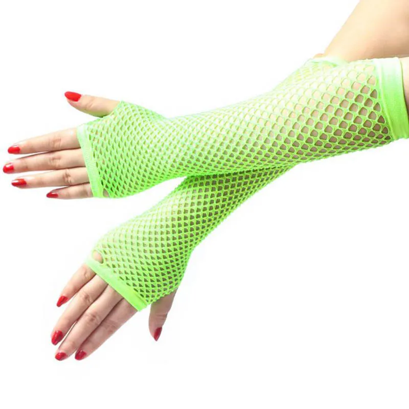 Calymel Новые Модные Простые сексуальные сетчатые солнцезащитные длинные перчатки с длинным рукавом женские летние перчатки для езды на велосипеде - Color: J14-09 Fluorescent