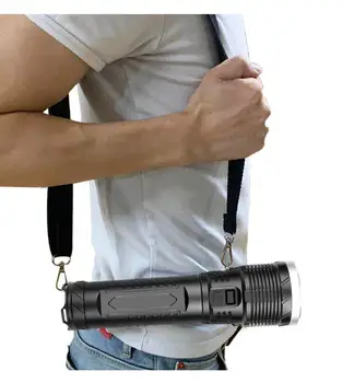 

LED Flashlight Smart Screen Display Short Style Torch Camping Night Lamp