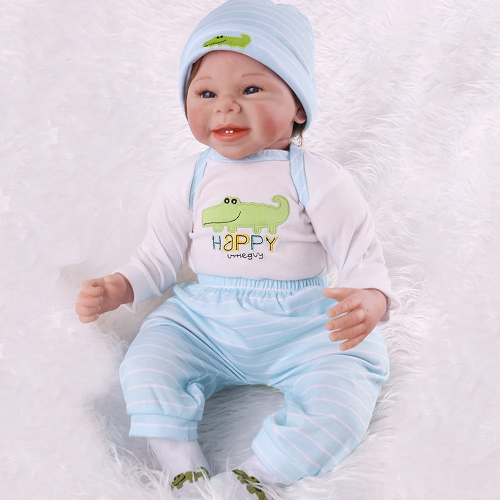 Bebes reborn 22 дюймов 55 см силиконовые куклы reborn baby boy NPK брендовые модные куклы reborn Оптом Детские Подарочные игрушки куклы