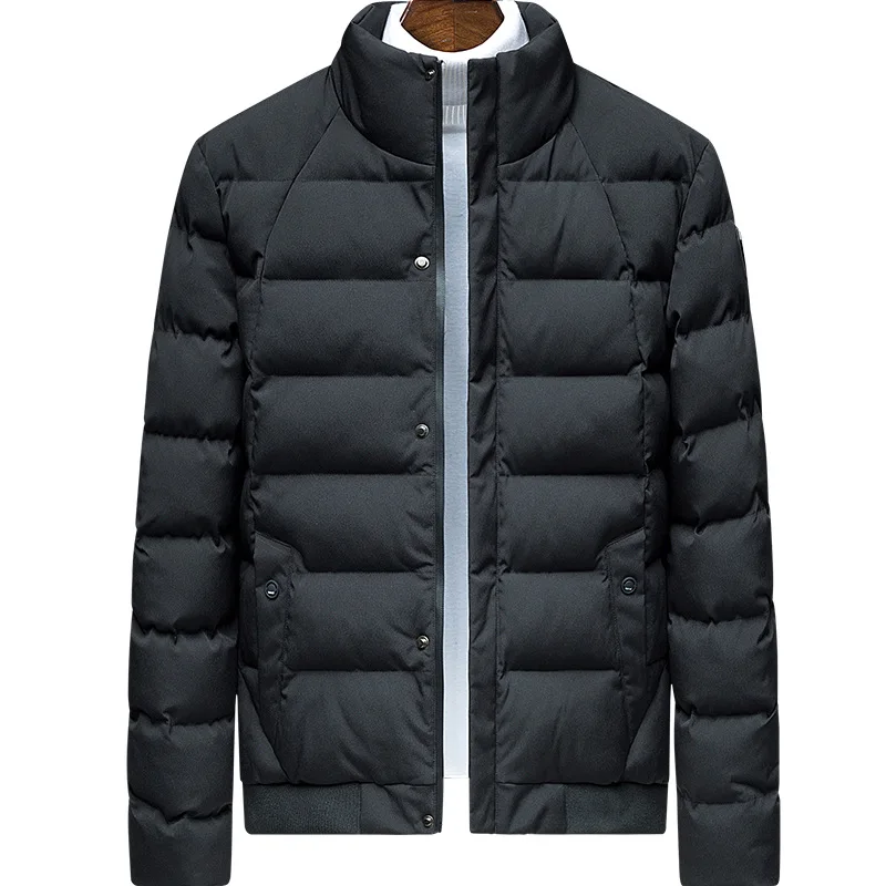 

Winter Jacket Men 2020 Brand New Quilted Jacket Stand Collar Cotton Padded Warm Coats Parkas Outerwear Men Clothing