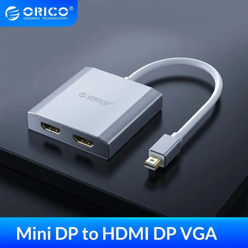 ORICO Mini DisplayPort к двойному HDMI DP VGA адаптеру 4K HD 1 2 версия адаптера кабеля 15 см для