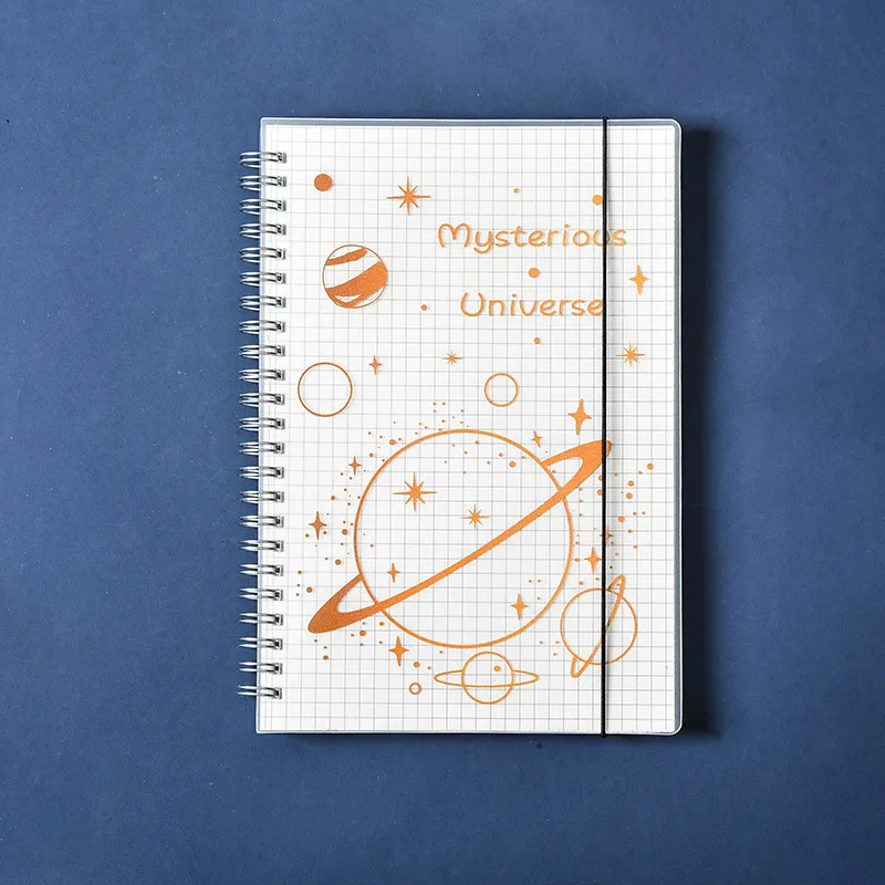 1 Pcs Kawaii Cover Planner Notebook Hot Stamping Star Coil Diary Book Exercise Composition Binding Note Notepad Gift Stationery - Цвет: 12