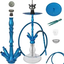 Кальян набор большой размер Chicha алюминиевый сплав кальян molasse Ловец шланг narguile аксессуары Hotselling4 подключения адаптер