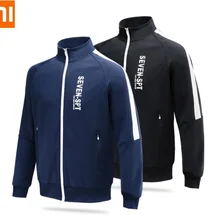 Xiaomi модный мужской высококачественный кардиган на молнии, шелковистая спортивная куртка, пальто для фитнеса и бега