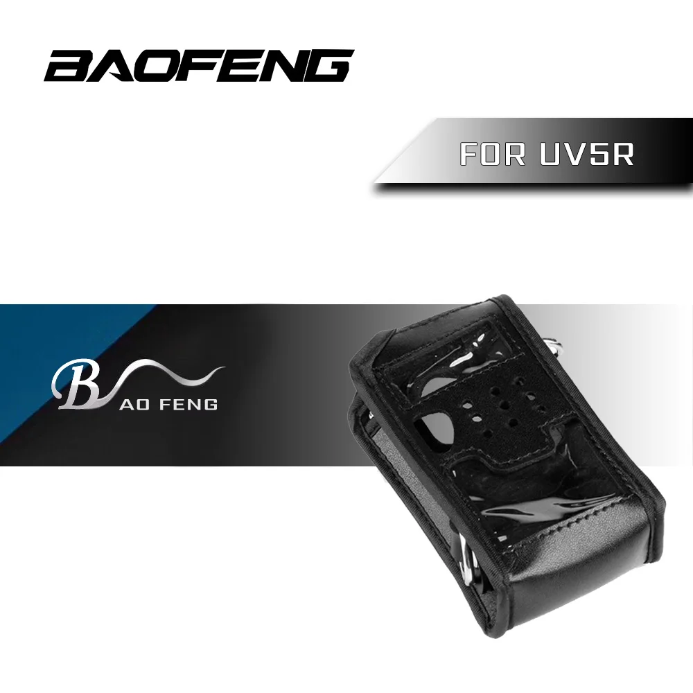 Портативная кожаная сумка Чехол черный чехол для BaoFeng UV 5R Walkie Talkie портативный защитный чехол