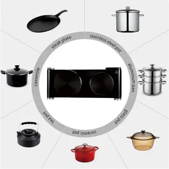 

【US Warehouse】Cusimax Cast Iron Electric Hot Plate Cooking Portable Cooking Single/Dual Countertop Burner(Cannot be sold on Amaz