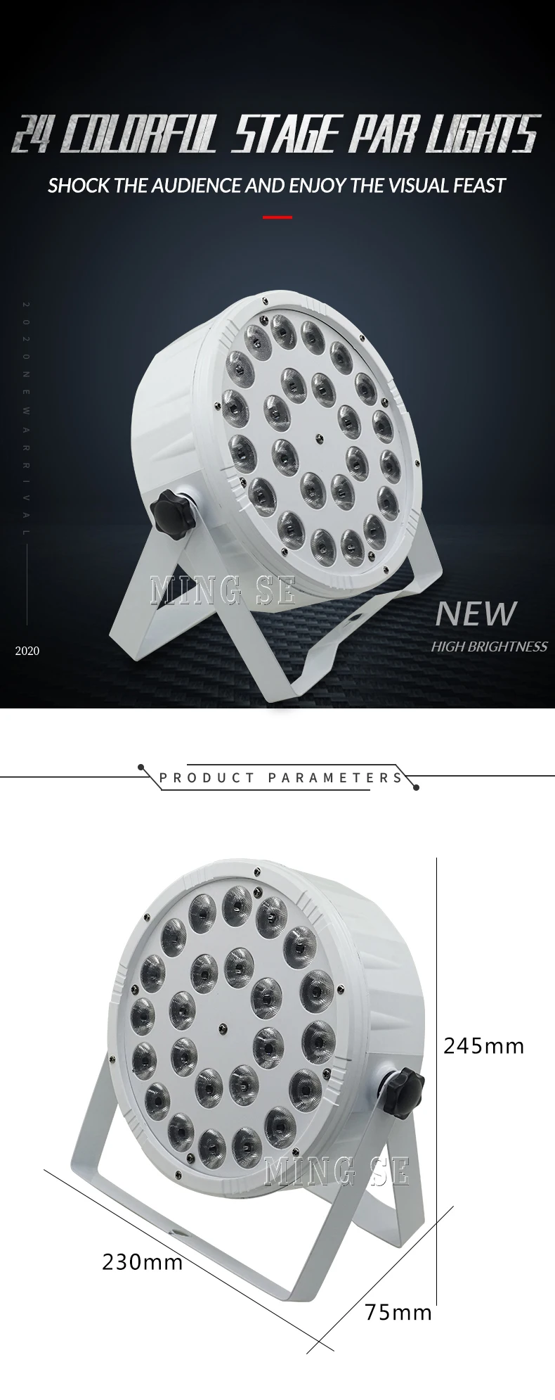 Equipamento para Festa Iluminação de Palco Par de Led com Controle 4 em 1 Remoto Rgbw Tingimento Discoteca Luz 24x12w Dmx512 2 Luz par de led com controle remoto,