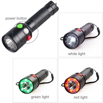 

Fast Shipping 3 Type LED Torch Red Green Light Railway Signal Lantern Rechargeable for Camping Hunting Safety Waterproof