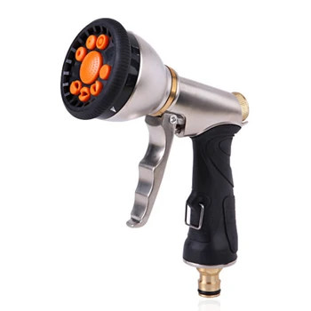 

Garden Water Gun Water Spray Gun Hose Nozzle 9 Function Household Alloy Steel Water Gun For Garden Car Washing Water Gun