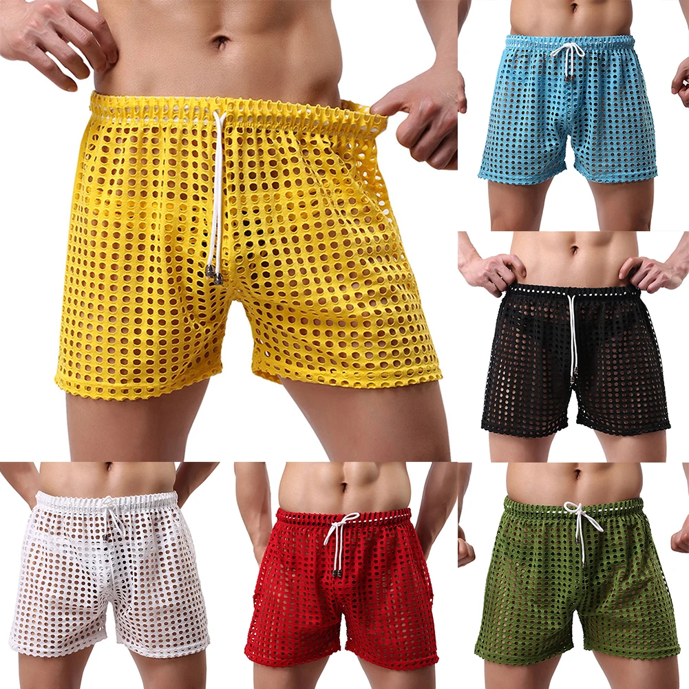 Underpants Online Sale Men Boxers Sexy Mesh Fishing Net Boxers See ...