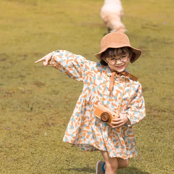 

Girl Dress 2019 Autumn New 2 3 4 5 6 Years Kids Dresses for Girls Baby Girl Princess Print Dress for Party Toddler Outfits Dress