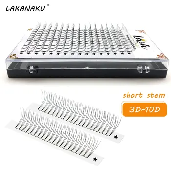 

LAKANAKU Premade Volume Fans Short Stem For Russian Heat Bonded Faux Mink Makeup Lash Extension