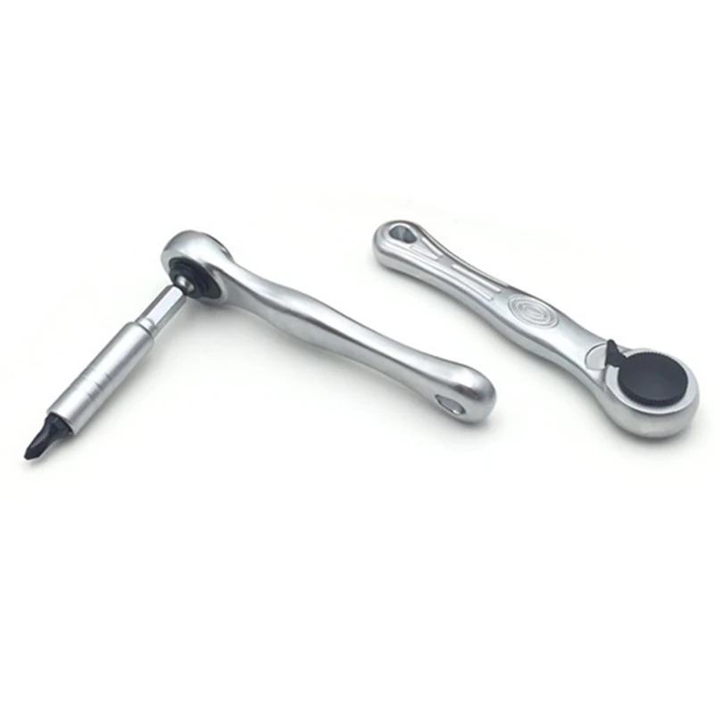 

Chrome Vanadium Alloy Steel Mini Bidirectional Control Ratchet Wrench and Screwdriver Bits Set Portable Tool