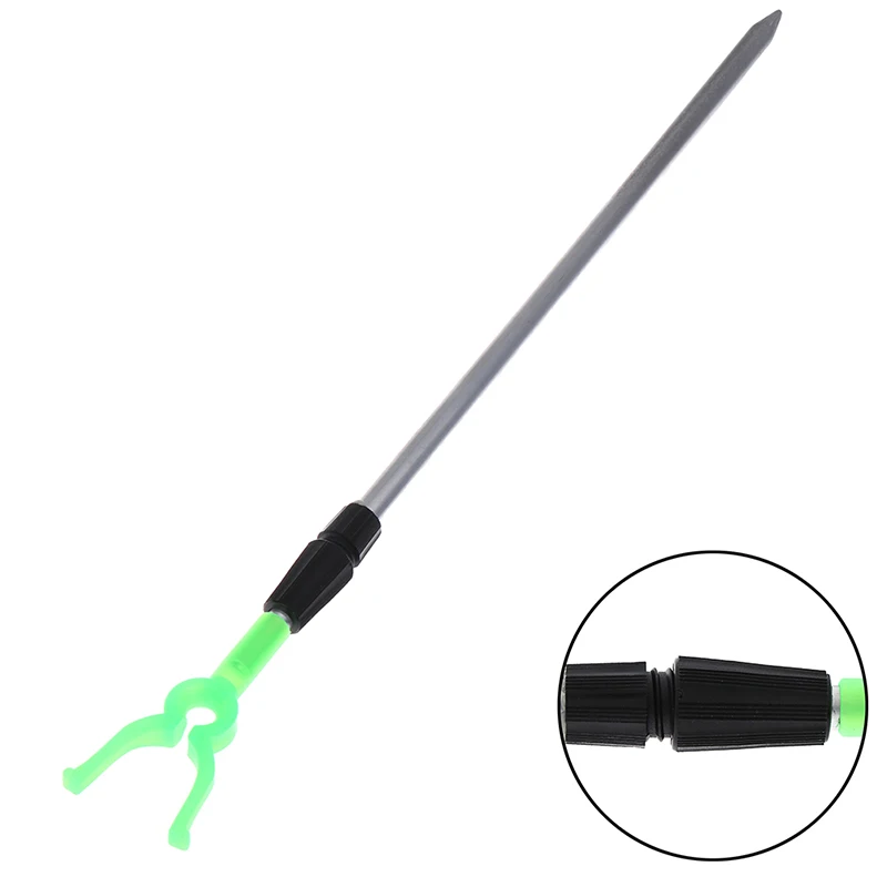 

1Pc 8.5cm 2 Sections Adjustable Telescopic Fishing Holder Aluminium Fishing Rod Pole Rack V Holder Bracket Support Stand