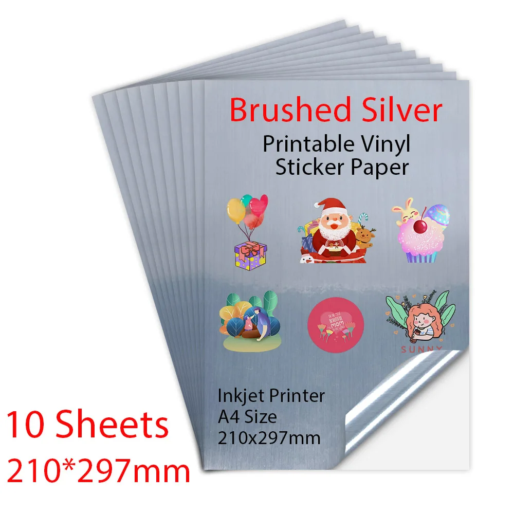 200 vellen, A4 Sticker Papier Etiketten, Afdrukbare Zelfklevende Etiketten op Volledig Vel voor Inkjet en Laserprinter, 210 x 297 mm