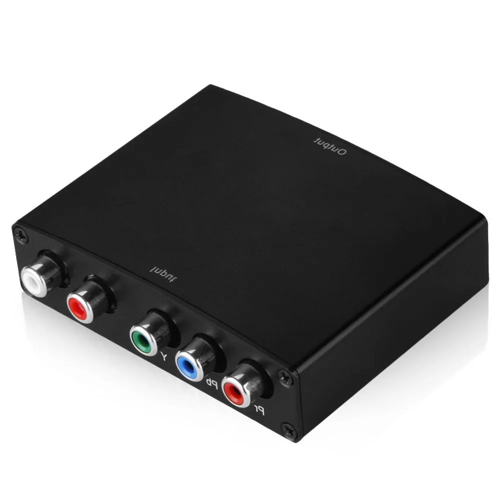 5 RCA компонентный видео YPbpr RGB+ R/L аудио к HDMI HDTV конвертер