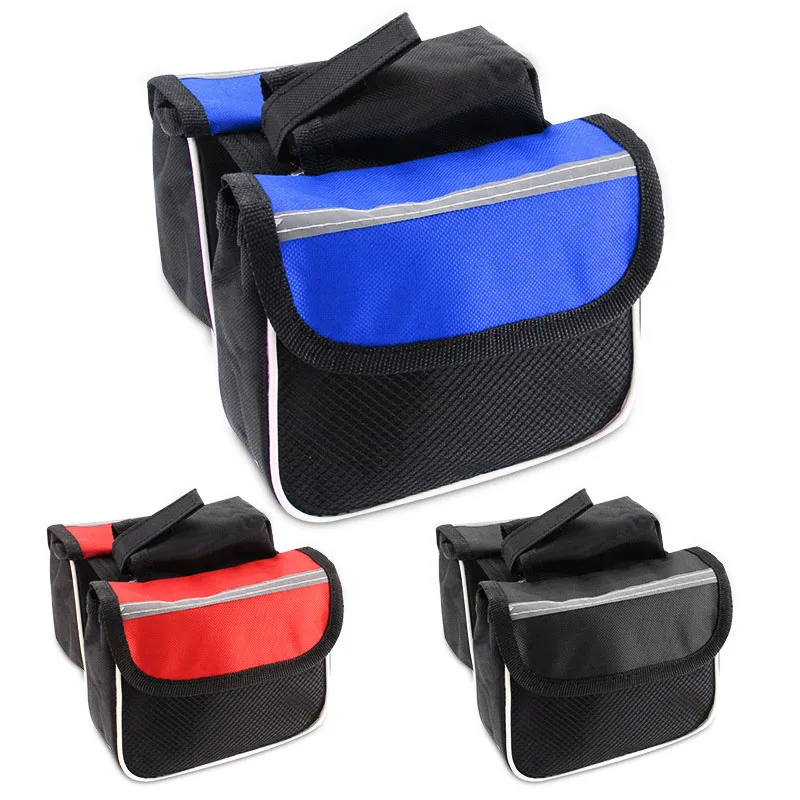 

Bicycle Frame Front Tube Bag Saddle Bag Bike Bags rainproof Mountain Bike two side Pouch Cycling Phone Holder