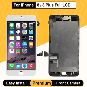 

AAA Full Set LCD For iPhone 8 8P Display Touch Screen Digitizer Assembly Replacement Front Camera Earpiece Speaker 3D LCD Screen