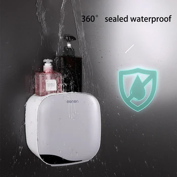 

Waterproof Tissue Box Wall Mounted Bathroom Portable Toilet Paper Holder Toilet Paper Holder Multifunction Storage Box Bb50